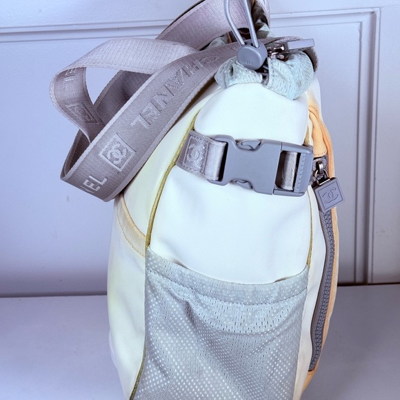 Authentic Chanel Sports Line Camellia Shoulder Tote Bag - Picture 6 of 12